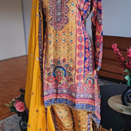 Premium Indian Crepe Fish Cut Party Wear